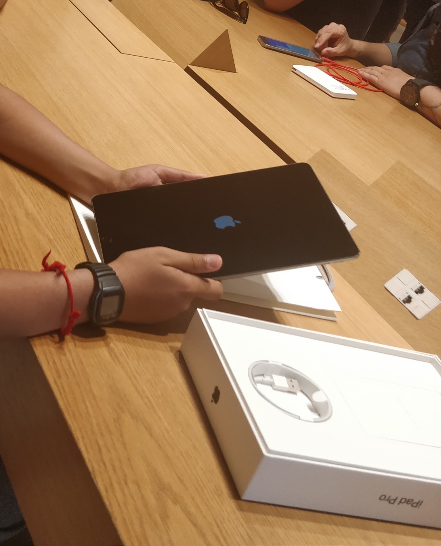 iPad Unboxing and holding in hand