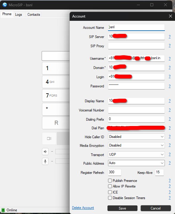 SIP configuration